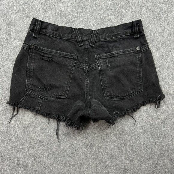 Free People We The Free Now or Never Denim Shorts Women's Size 25 Button Fly - Picture 2 of 10